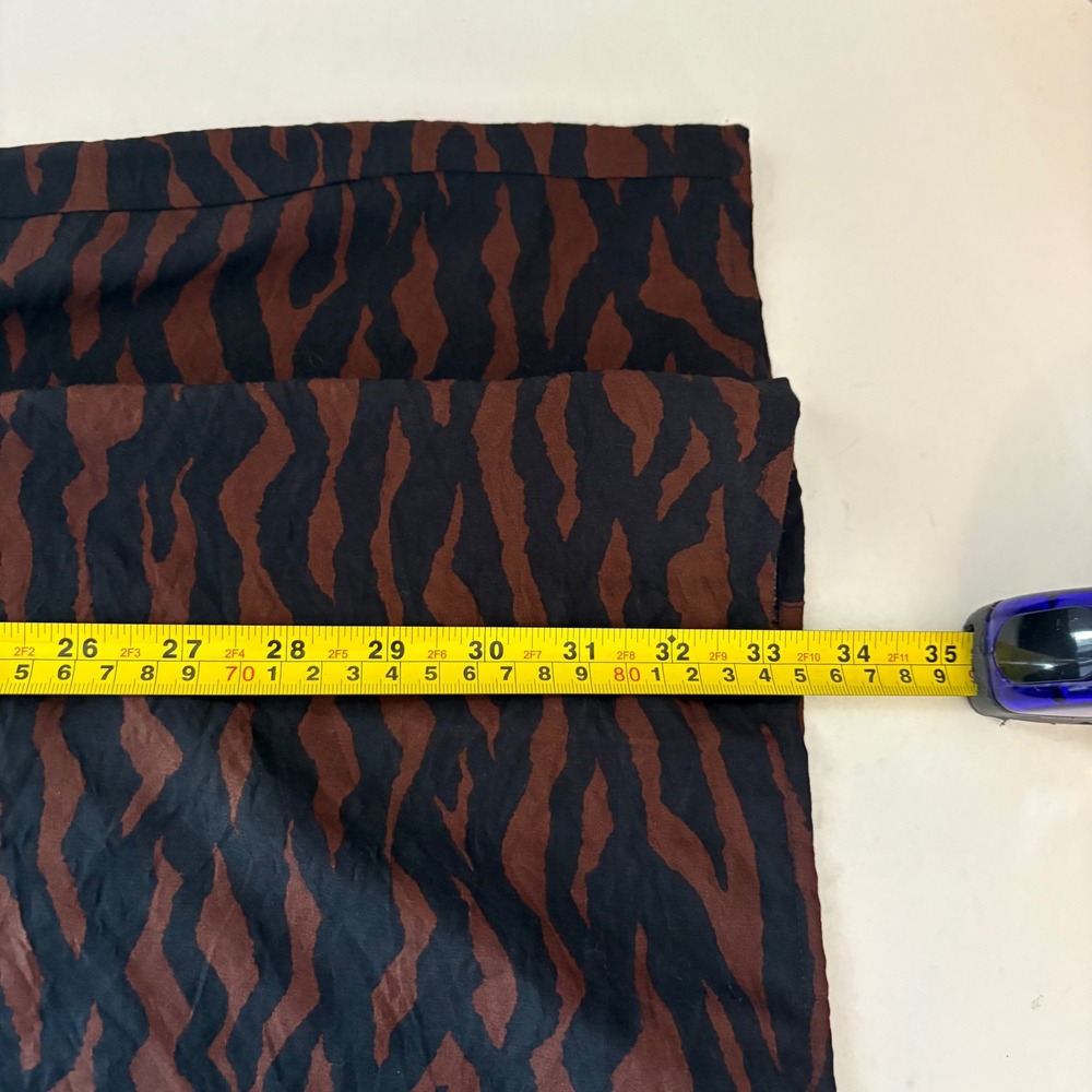 NEW Madewell Women Size 6 Dress Brown Black V-Neck Mini Abstract Animal Print - Picture 7 of 7